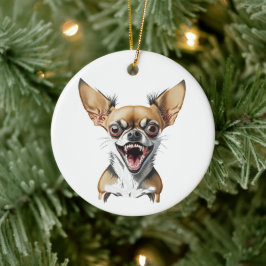 Personlig elak Chihuahua | Roliga hundar Julgransprydnad Keramik