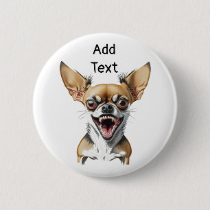 Personlig Elak Chihuahua Roliga Hundar Knapp