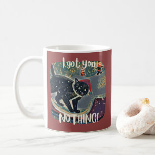 Personlig elak svart kattkälke rolig jul kaffemugg