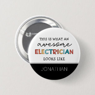 Personlig Electrician Funny Gifts Knapp