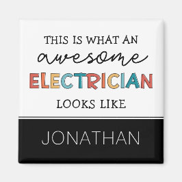 Personlig Electrician Funny Gifts Magnet