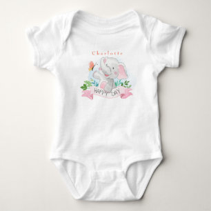 Personlig Elefant Leikar Utomhus med Fjäril T Shirt