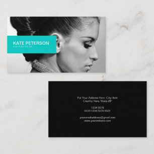Personlig Elegance Black and White Photo, Tosca Visitkort