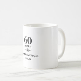 Personlig Elegant 60-års Diamantjubileumsgåva Kaffemugg