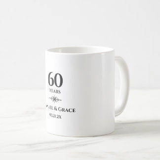 Personlig Elegant 60-års Diamantjubileumsgåva Kaffemugg