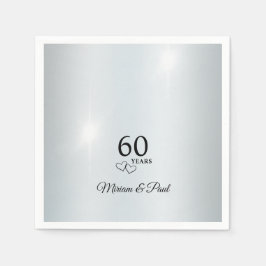 Personlig Elegant 60-årsjubileumsfest Pappersservett