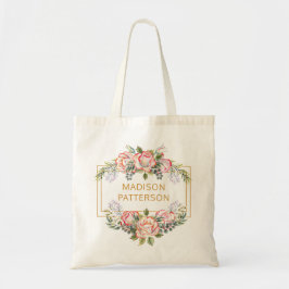 Personlig Elegant Akvarell Blommig Chic Tygkasse