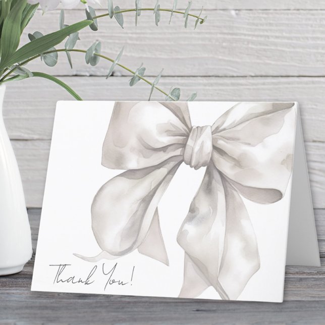 Personlig Elegant Båge Tack Kort (Personalized Elegant Bow Thank You )
