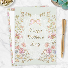 Personlig Elegant Blommig Glad Mors Dag Kort