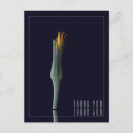 Personlig Elegant Blommig Spegel Svart Tack Vykort