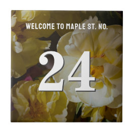 Personlig elegant blomsterlägenhet nummer kakelplatta