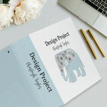 Personlig Elegant Blue Paisley Elephant