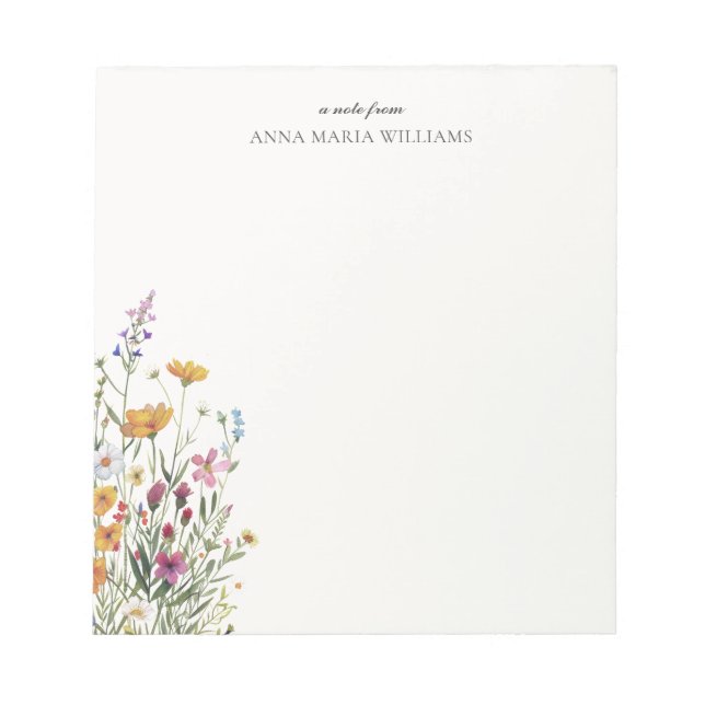 Personlig Elegant Boho Chic Notisblock Anteckningsblock (Framsida)