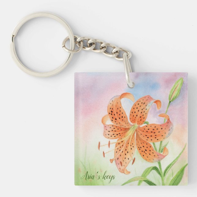 Personlig Elegant Botanisk Tigerlily (Framsidan)