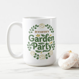 Personlig Elegant Botanisk Trädgårdsfestkrans Kaffemugg