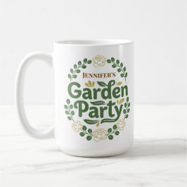 Personlig Elegant Botanisk Trädgårdsfestkrans Kaffemugg