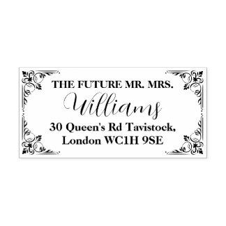 Personlig Elegant bröllop Förlovning-gåva Stämpel