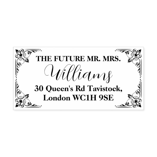 Personlig Elegant bröllop Förlovning-gåva Stämpel (Tryck)