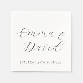 Personlig Elegant bröllop Pappersservett