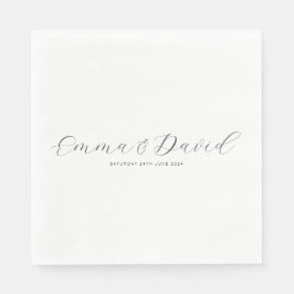Personlig Elegant bröllop Pappersservett