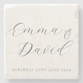 Personlig Elegant bröllop Stenunderlägg