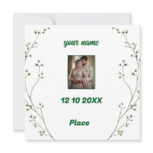 Personlig Elegant Bröllopsinbjudan