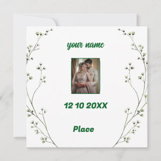 Personlig Elegant Bröllopsinbjudan Spara Datumet