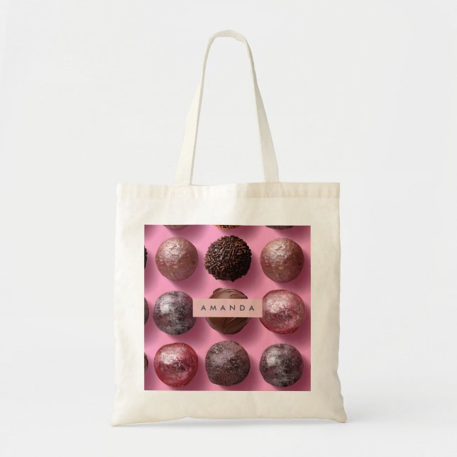 Personlig Elegant Chokladtruffel Tygkasse (Framsidan)
