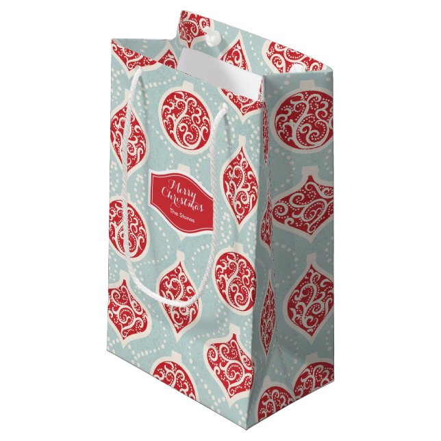 Personlig elegant christmas-prydnadsföremål mönste (Framsidan Vinklad)