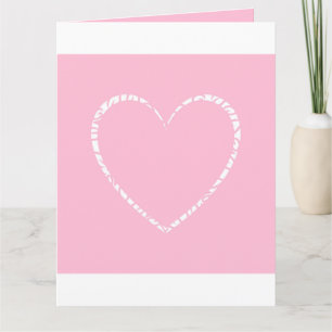 Personlig Elegant, Cute Rosa Heart Valentine Kort