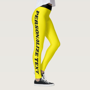 Personlig Elegant Dam Sportswear Gul Svart Leggings