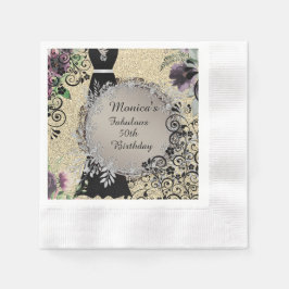 Personlig Elegant Fabulous 50:e födelsedagen Pappersservett