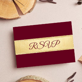 Personlig Elegant Fall Burgundy OSA Bröllop Inbjudningar