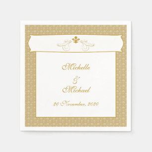 Personlig Elegant Finare Fleur de Lis Pappersservett