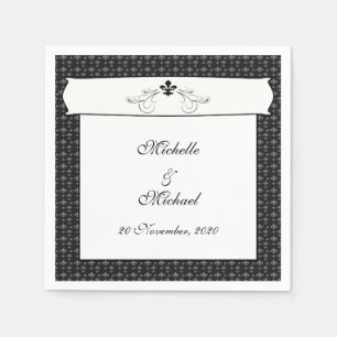 Personlig Elegant Finare Fleur de Lis Pappersservett