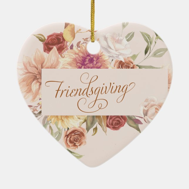 Personlig Elegant Friendorge Enteriting Julgransprydnad Keramik (Baksidan)