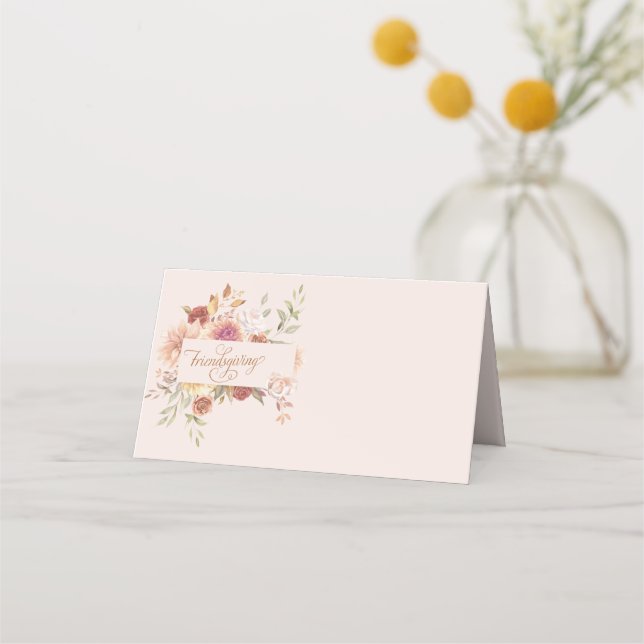 Personlig Elegant Friendorge Enteriting Placeringskort (Framsida)