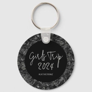 Personlig Elegant Girls Resa Faux Glitter Foil Nyckelring