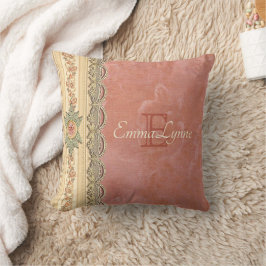 Personlig Elegant Girly Coral Ro Elfenbenskusten S Kudde
