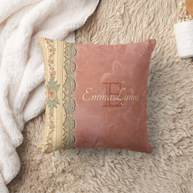 Personlig Elegant Girly Coral Ro Elfenbenskusten S Kudde (Filt)