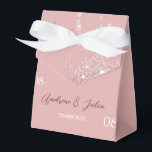 Personlig Elegant Glitter Monogram-favoritruta Presentaskar<br><div class="desc">Elegant Rosy Glitter favoritbox. Du kan ändra texten som du vill</div>