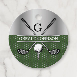Personlig Elegant Golfmonogramlogotyp Gåvor Etiketter