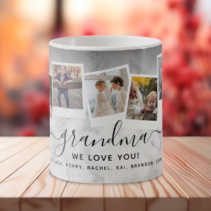 Personlig Elegant Grandma Photo Collage Family Kaffemugg