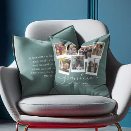 Personlig Elegant Grandma Quote & Photo Collage Kudde