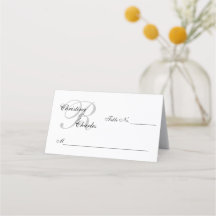 Personlig Elegant Grått Monogram Namn Bröllop