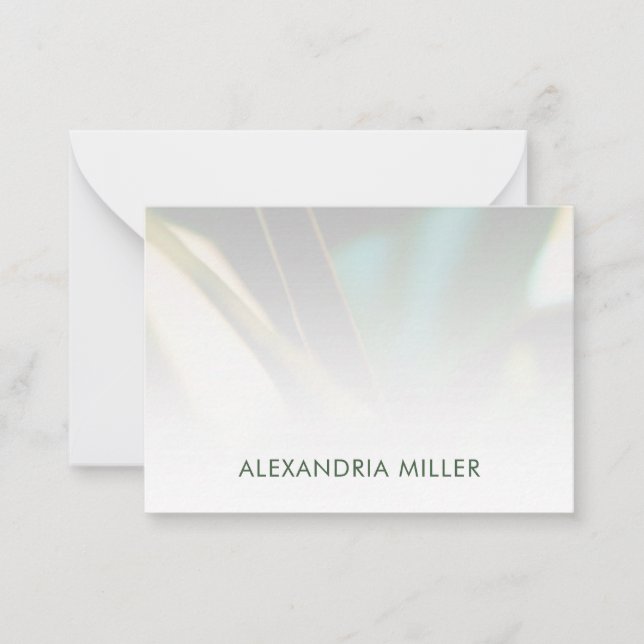 Personlig Elegant - Greenery Flat Note Card Anteckningskort (Framsida)