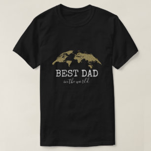 Personlig Elegant Guld Glitter bästa Pappa T Shirt