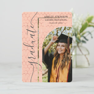 Personlig Elegant Guld Glitter Photo Studenten Inbjudningar
