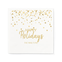 Personlig Elegant Guld Konfetti Glad helg