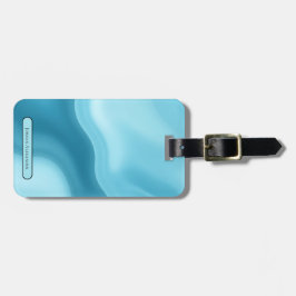 Personlig Elegant Guld Monogram Minimalistisk Bagagebricka